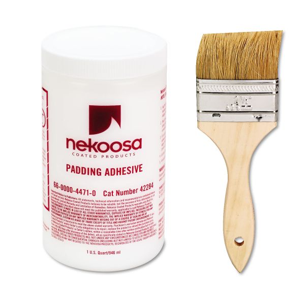 NEK42284 Nekoosa Coated Products Fan-out Padding Adhesive, 32 oz, Liquid