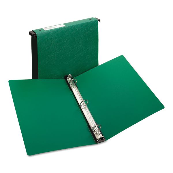 AVE14802 Avery Hanging Storage Binder with Gap Free Round Rings, 11 x 8 1/2, 1" Capacity, Green