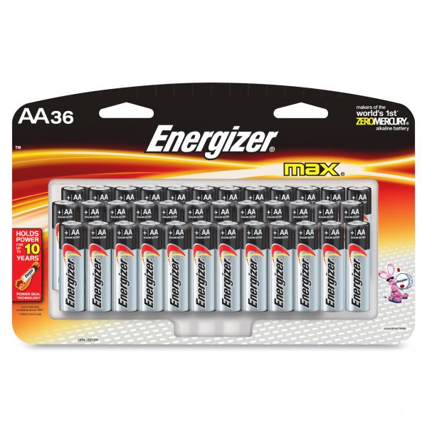 EVEE91SBP36HCT Energizer Max Alkaline AA Batteries