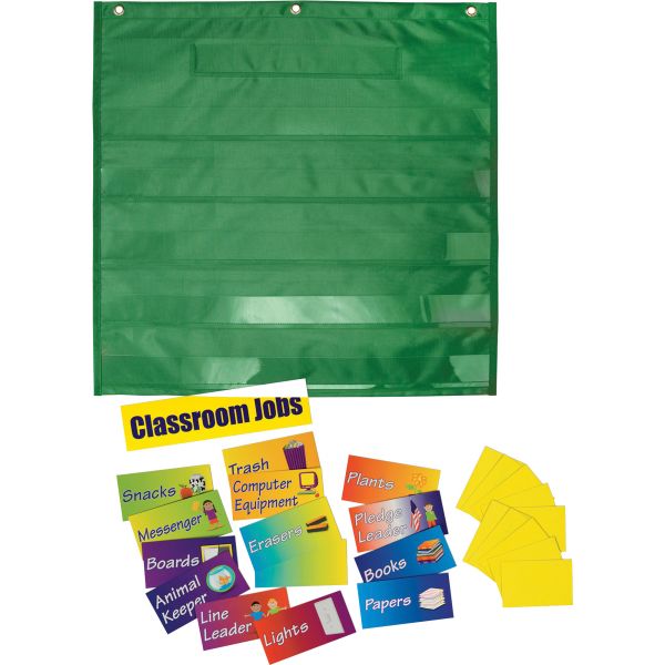 PAC20370 Dry Erase Classroom Jobs Pocket Chart