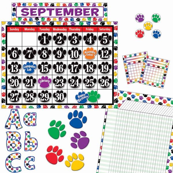 TCR9668 Teacher Created Resources Paw Prints Accents Board Set