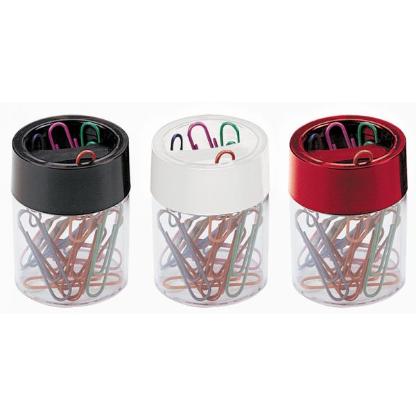 Color Paper Clip Dispensers, Assorted, Pack Of 3