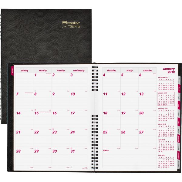 REDCB1262CBLK Rediform Monthly Planner