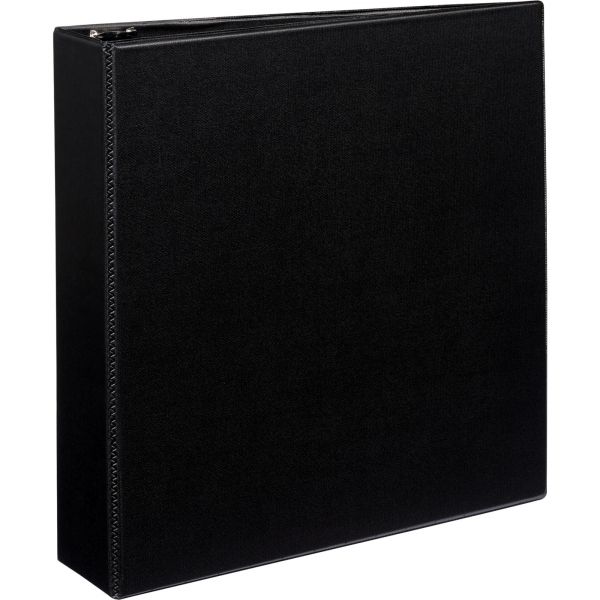 AVE07501 Avery Durable Binder with Two Booster EZD Rings, 11 x 8 1/2, 2", Black
