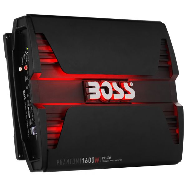 IGRMZH8951 Boss Audio PT1600 Phantom 1600-Watt Full Range, Class A/B 2 to 8 Ohm Stable 2 Channel Amplifier with Remote Subwoofer Level Control
