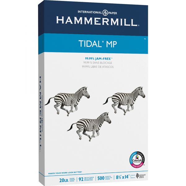 HAM162016 Hammermill Tidal MP Copy Paper, 92 Brightness, 20lb, 8-1/2 x 14, White, 500 Sheets/Ream