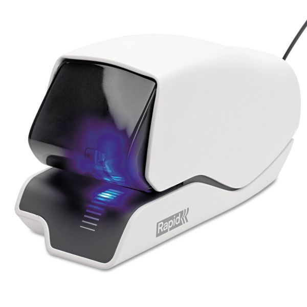 RPD90008 Rapid 5025e Superior Cartridge Electric Stapler, 25-Sheet Capacity, White
