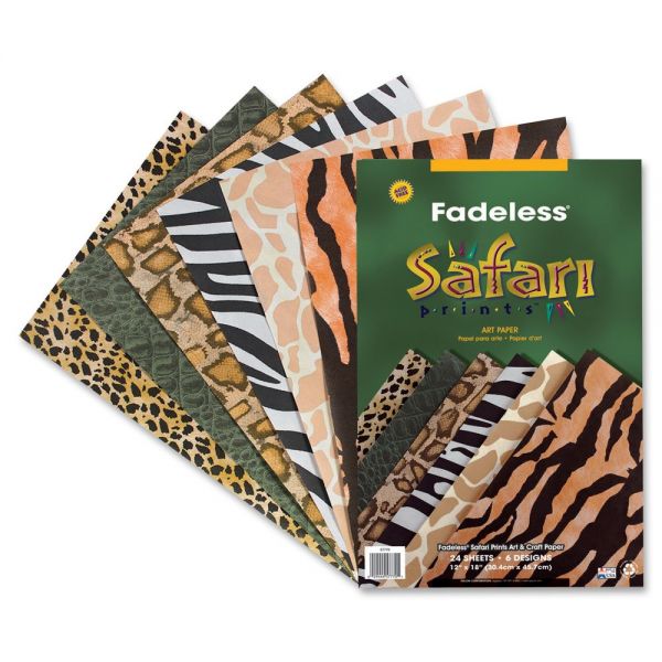 PAC57770 Pacon Fadeless Safari Animal Prints Paper