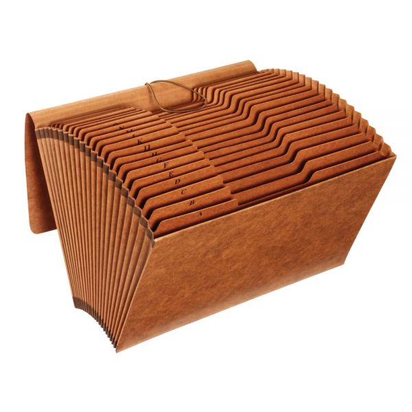 Faux Leather Expanding File, AZ, 21 Pockets, Legal Size (81/2" x 14