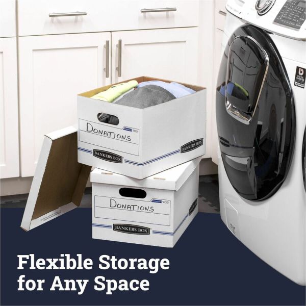Bankers Box Stor/File Boxes With Lift-Off Lids, Letter/Legal Size, 12 1 ...