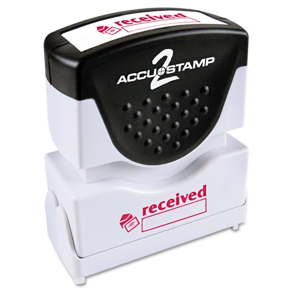 ACCUSTAMP2 PreInked Shutter Stamp, Red, RECEIVED, 1 5/8 x 1/2