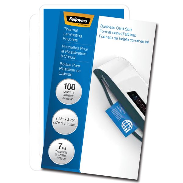 FEL52059 Fellowes Business Card Laminating Pouches
