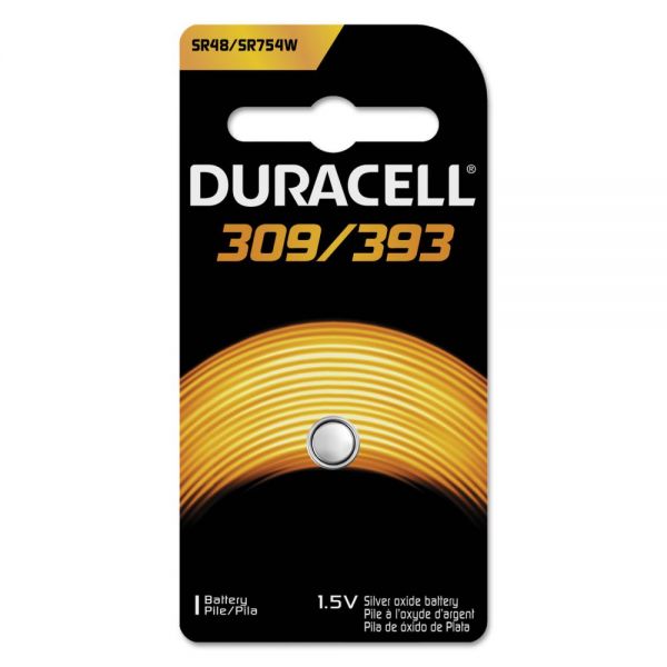 DURD309393 Duracell Button Cell Silver Oxide, 309/393