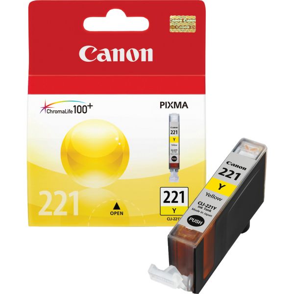 CNMCLI221Y Canon CLI-221Y Yellow Ink Cartridge (2949B001)