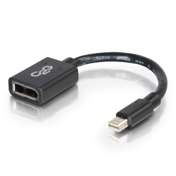 SYNX3936868 C2G 6in Mini DisplayPort Male to DisplayPort Female Adapter Converter - Black