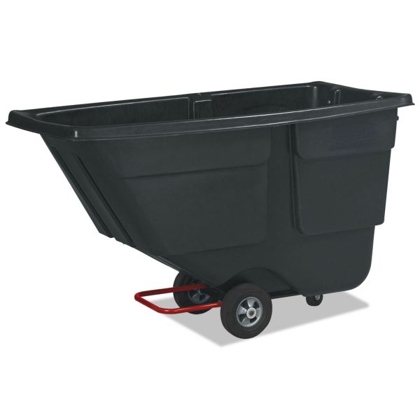RCP9T1800BLA Rubbermaid Commercial Rotomolded Tilt Truck, Rectangular, Plastic, 600lb Cap, Black