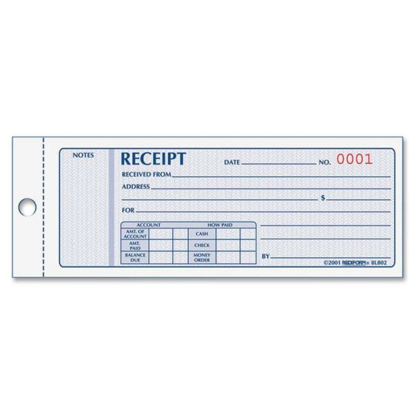Rediform Money Receipt Collection Forms - 100 Sheet(s) - 2 ...