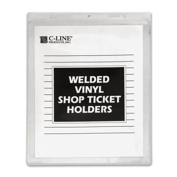 CLI80912 C-Line Clear Vinyl Shop Ticket Holder, Both Sides Clear, 50 Sheets, 9 x 12, 50/BX