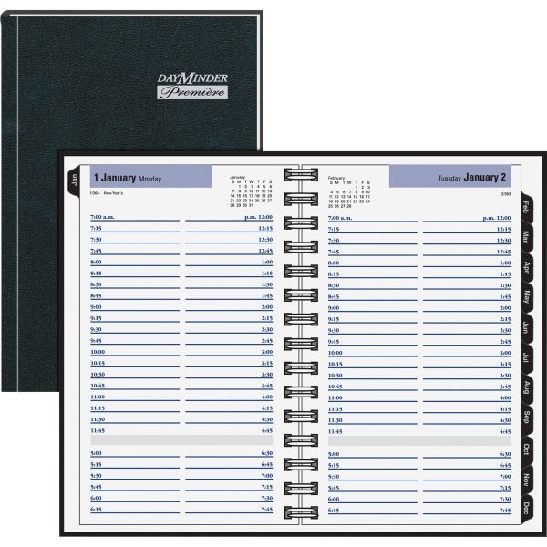 AAGG100H00 AT-A-GLANCE DayMinder Hardcover Daily Appointment Book, 4 7/8 x 7 7/8, Black, 2019
