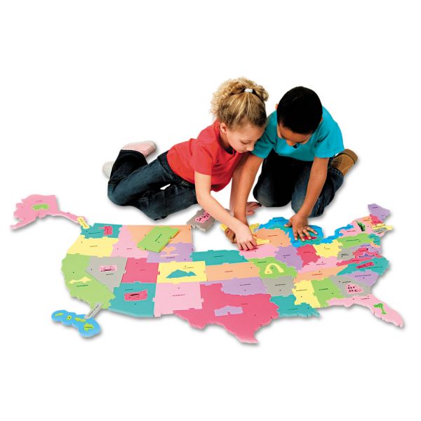 CKC4377 Creativity Street Wonderfoam Giant U.S.A Puzzle Map, 73 Pieces