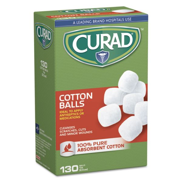 MIICUR110163 Curad Sterile Cotton Balls, 1", 130/Box