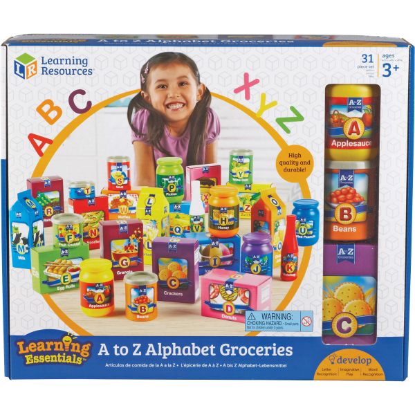 LRN7729 Learning Resources A-Z Alphabet Groceries Activity Set