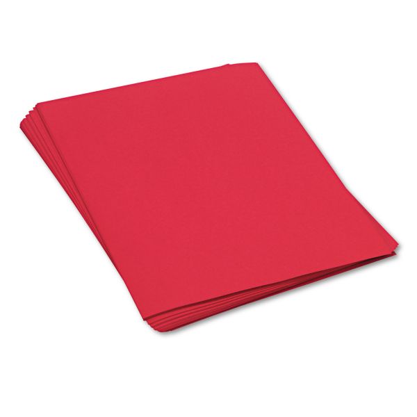 PAC9917 SunWorks Construction Paper, 58 lbs., 18 x 24, Holiday Red, 50 Sheets/Pack