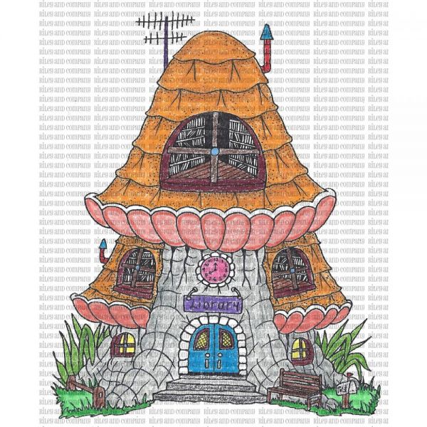 NOTM420260 Riley & Company Mushroom Lane Cling Stamp 4"X3"