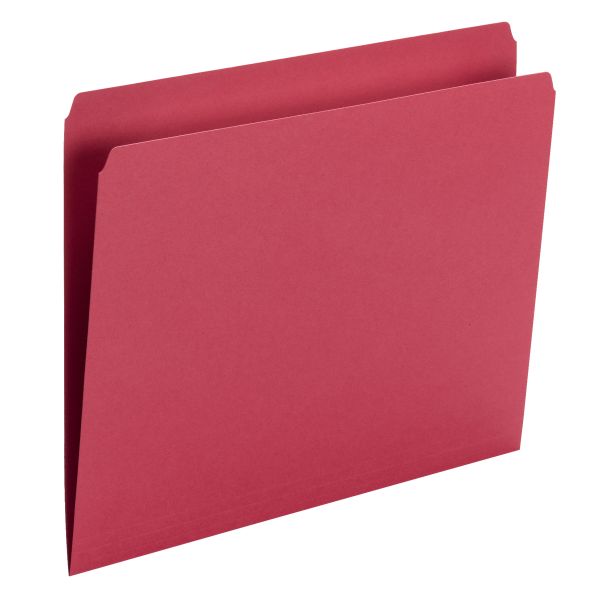SMD10943 Smead Red Colored File Folders