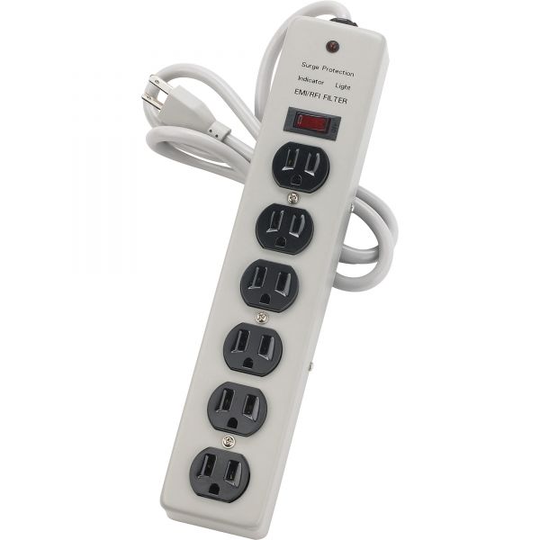 CCS55156 Compucessory 6-Outlet Metal Power Strip