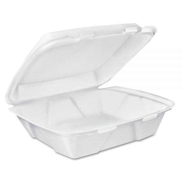 DCCDT1R Dart Carryout Food Containers, White, Foam, 7 4/5 x 8 1/2 x 2 1/2, 200/Carton