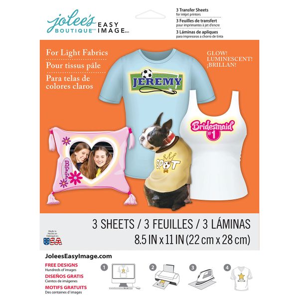 NOTM103799 Jolee's Easy Image Transfer Sheets 8.5"X11" 3/Pkg