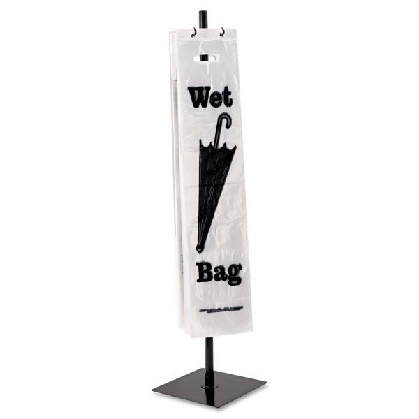 TCO57019 Tatco Wet Umbrella Bag Stand, Powder Coated Steel, 10w x 10d x 40h, Black