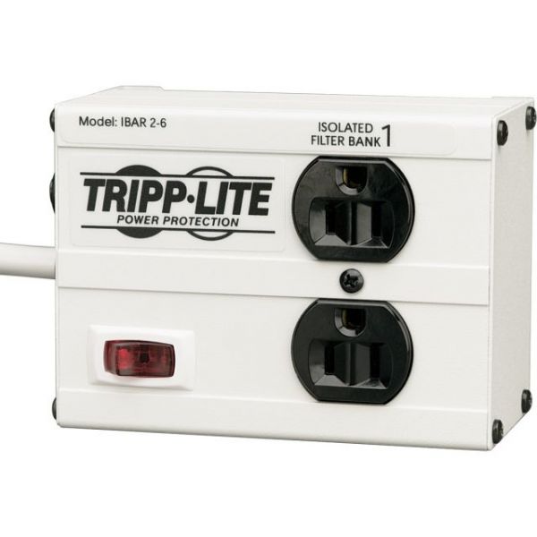 SYNX303938 Tripp Lite Isobar Surge Protector Metal 2 Outlet 6' Cord 1410 Joules