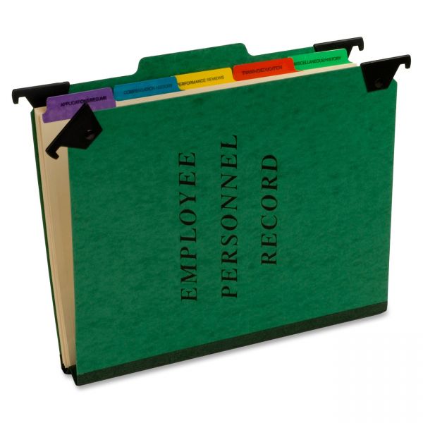 PFXSER2GR Pendaflex Personnel Folders, 1/3 Cut Hanging Top Tab, Letter, Green