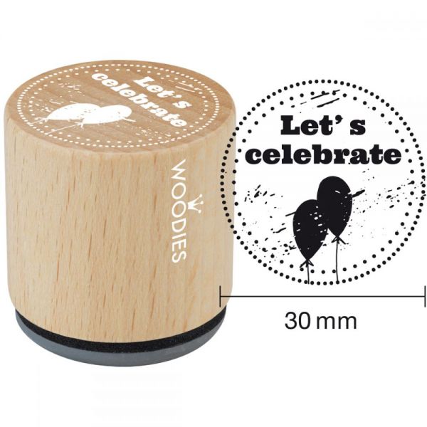 NOTM350200 Woodies Mounted Rubber Stamp 1.35"