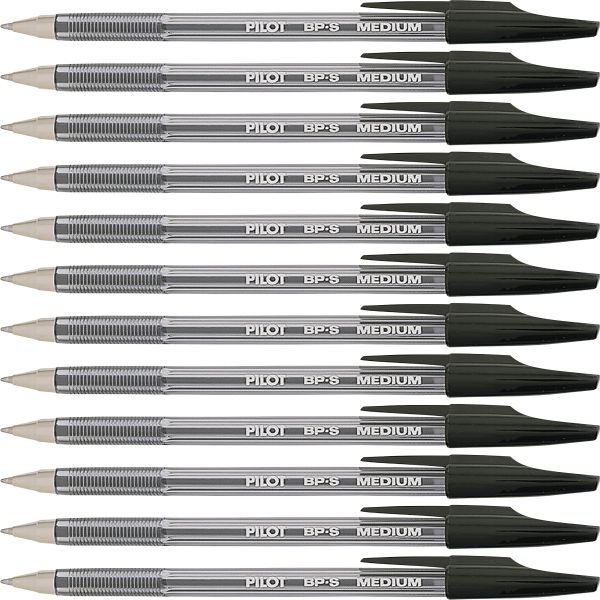 PIL35711 Pilot Better Ball Point Stick Pen, Black Ink, 1mm, Dozen