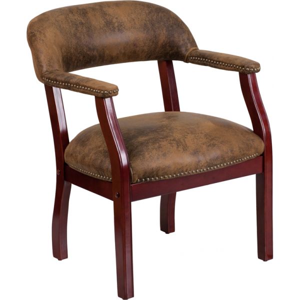 FHFBZ105BRNGG Flash Furniture Brown Microfiber Side Chair