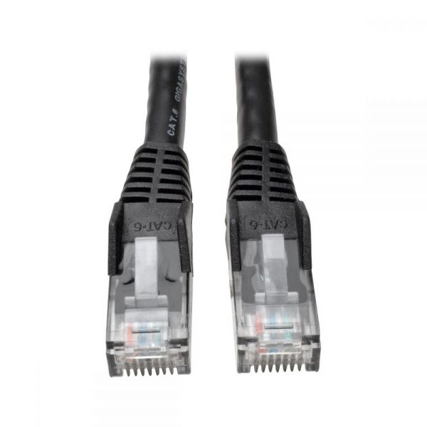 SYNX495116 Tripp Lite 7ft Cat6 Gigabit Snagless Molded Patch Cable RJ45 M/M Black 7'