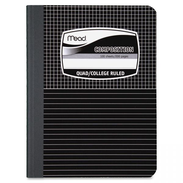 MEA09000 Mead Black Cover Graph Composition Notebook