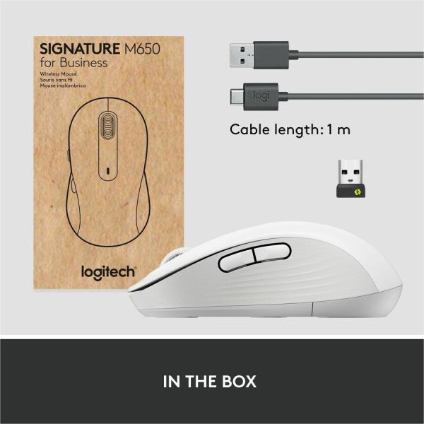 Logitech M650 USB-C charging port location