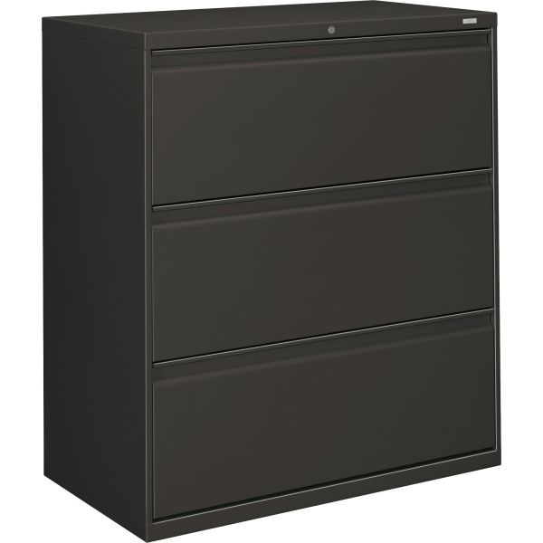 HON883LS HON 800 Series Three-Drawer Lateral File, Letter/Lega/A4, 36w x 19-1/4d x 40-7/8h, Charcoal