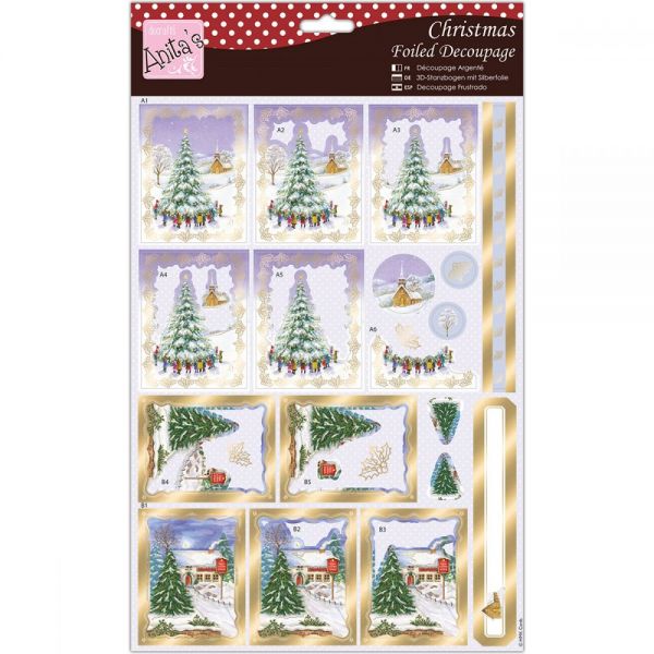 NOTM440659 Anita's A4 Foiled Decoupage Sheet