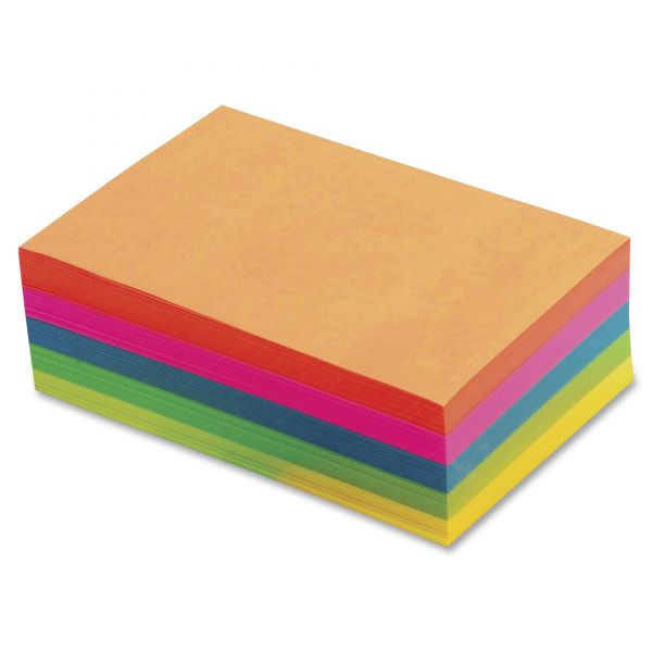 TOP99622 TOPS Fluorescent Color Memo Sheets, 20 lb, 4 x 6, Assorted, 500 Sheets/Pack