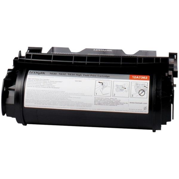 LEX12A7468 Lexmark 12A7468 High-Yield Toner, 21000 Page-Yield, Black