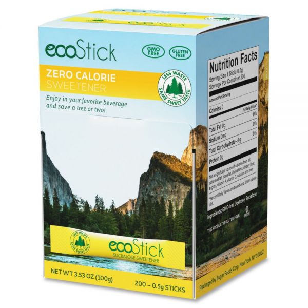 SUG83747 ecoStick Sucralose Sweetener Packets