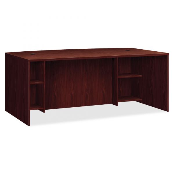 BSXBL2111BFNN HON BL Laminate Series Breakfront Desk Shell Bow Front, 72w x 42d x 29h, Mahogany