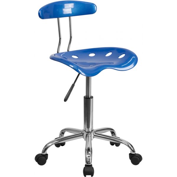 FHFLF214BRIGHTBLUEGG Flash Furniture Vibrant Task Chair with Tractor Seat