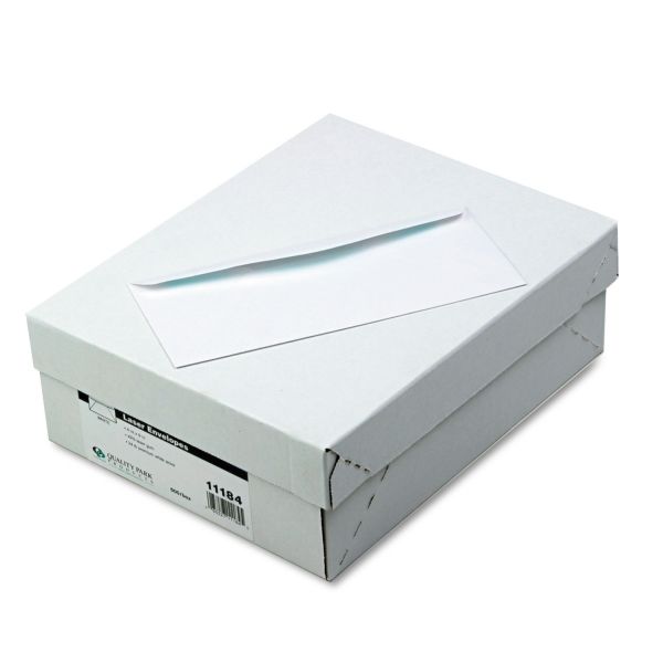 QUA11184 Quality Park Laser & Inkjet Envelope, #10, 4 1/8 x 9 1/2, White, 500/Box