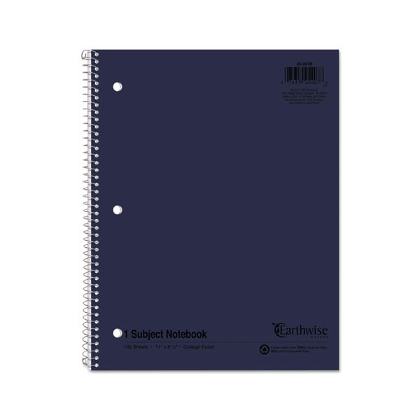 OXF25207 Oxford Earthwise by Oxford Recycled 1-Subject Notebooks, 11 x 8 1/2, 100 Sheets